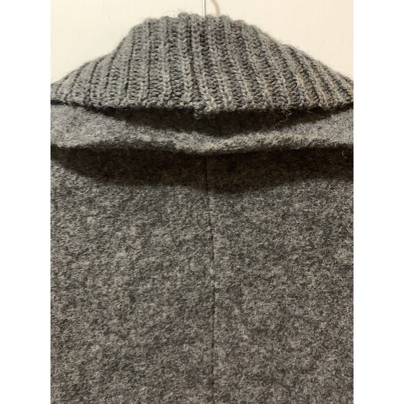 Katherine Barclay Womens Wool Blazer Sz S Gray Button Layer Belt Cardigan Career - Picture 15 of 16